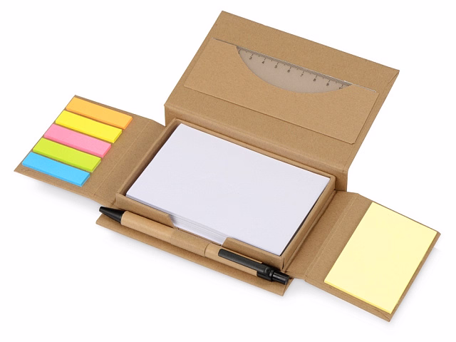 Канцелярский набор для записей Stick box, натуральный Канцелярский набор для записей Stick box, натуральный