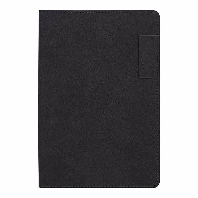 Ежедневник Flexy Tenero Suede A5, черный, недатированный, в гибкой обложке с петлей для ручки