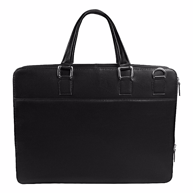 Портфель для ноутбука Stanford Leather из натуральной кожи,  черный