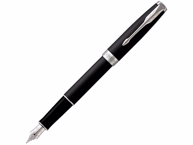 Перьевая ручка Parker Sonnet , Matte Black CT, перо: F, цвет чернил: black, в подарочной упаковке Перьевая ручка Parker Sonnet , Matte Black CT, перо: F, цвет чернил: black, в подарочной упаковке
