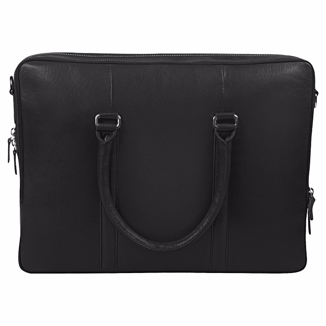 Портфель для ноутбука Vancouver Leather из натуральной кожи, черный