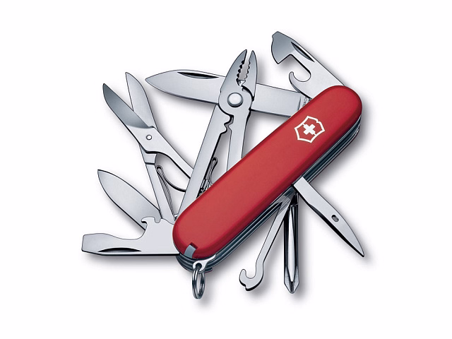 Нож перочинный VICTORINOX Deluxe Tinker, 91 мм, 17 функций, красный Нож перочинный VICTORINOX Deluxe Tinker, 91 мм, 17 функций, красный