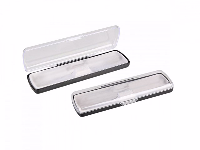 Футляр для ручки Pencase Uno, пластик, прозрачный/черный Футляр для ручки Pencase Uno, пластик, прозрачный/черный