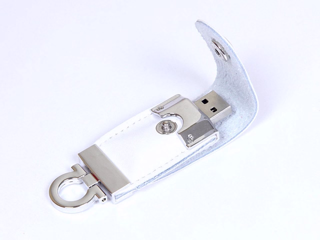 USB-флешка на 8 Гб в виде брелка, белый USB-флешка на 8 Гб в виде брелка, белый