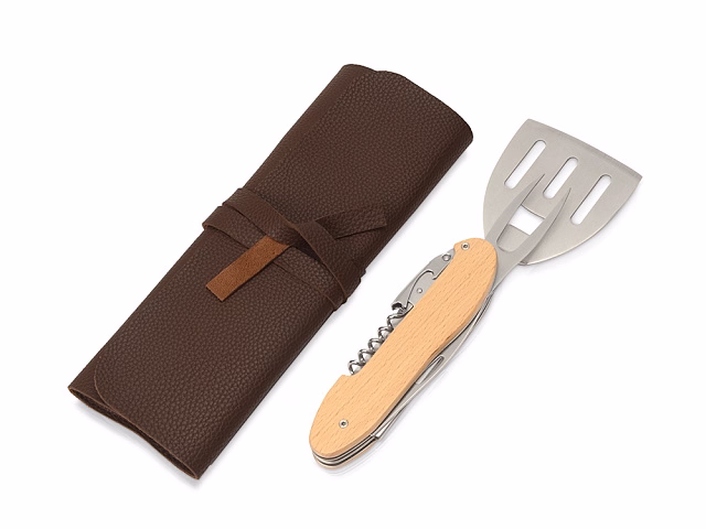 BBQ мультитул Blade 5в1 с деревянными ручками, в чехле BBQ мультитул Blade 5в1 с деревянными ручками, в чехле