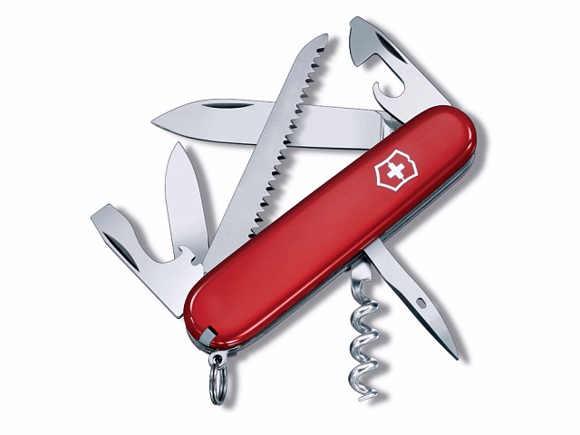 Нож перочинный VICTORINOX Camper, 91 мм, 13 функций, красный Нож перочинный VICTORINOX Camper, 91 мм, 13 функций, красный