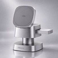 Беспроводное ЗУ 3 в 1, Qi2.2 25W Glow Light, Deppa
