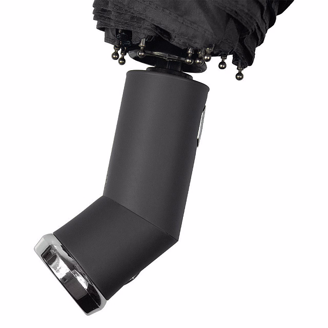 Зонт складной автоматический, Forest Lotus Flashlight, диаметр 100 см, радиус 23 дюйма, 9 панелей, в подарочной коробке,  черный