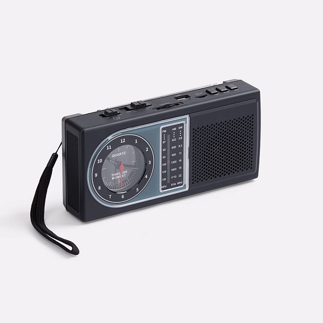 Bluetooth-колонка с радио Comradio, черная Bluetooth-колонка с радио Comradio, черная