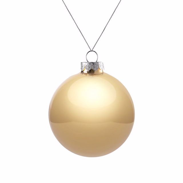 Оформительский шар Finery, 8 см, глянцевый золотистый Оформительский шар Finery, 8 см, глянцевый золотистый