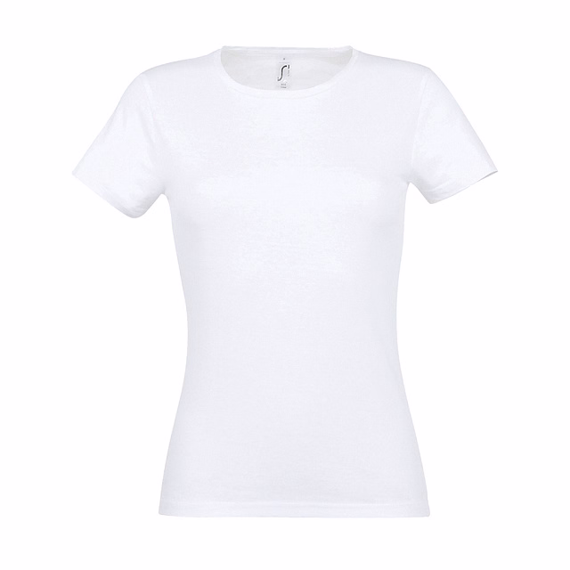 Футболка женская MISS, белый, S, 100% хлопок, 150 г/м2 Футболка женская MISS, белый, S, 100% хлопок, 150 г/м2
