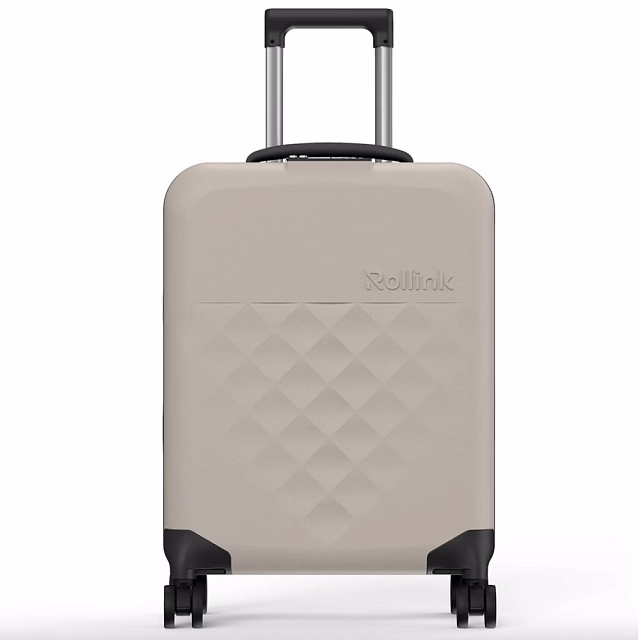Чемодан складной Rollink Vega 360 55x40x20 см, 4 колеса, серо-бежевый