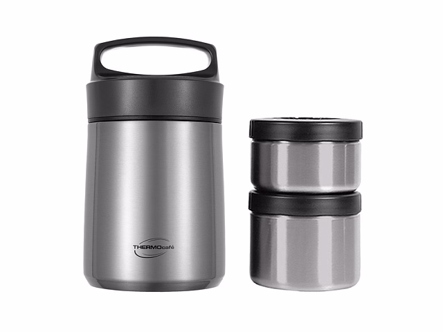 Термос с двумя контейнерами из нерж. стали тм THERMOcafe TCLB-1480SY (SS) 1,48L