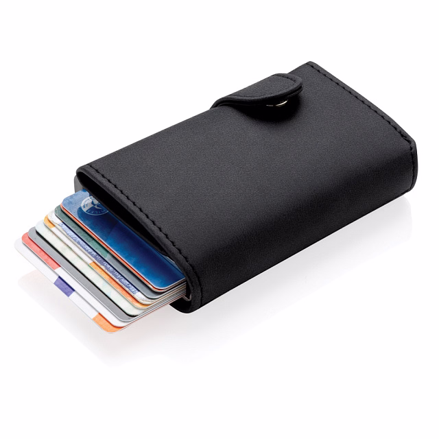 Алюминиевый картхолдер Standard с PU кошельком и защитой RFID Алюминиевый картхолдер Standard с PU кошельком и защитой RFID