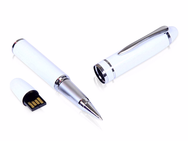 USB-флешка на 8 Гб в виде ручки с мини чипом, белый USB-флешка на 8 Гб в виде ручки с мини чипом, белый