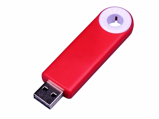 USB-флешка промо на 32 Гб прямоугольной формы, выдвижной механизм, белый USB-флешка промо на 32 Гб прямоугольной формы, выдвижной механизм, белый