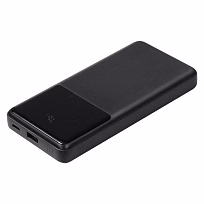 Внешний аккумулятор (powerbank)  «Stream 10»,  10 000 mAH, с двумя зарядными шнурами,  22,5W (Ватт)  super fast charge, Power Delivery (PD) 25.5W (dfnn),  c цифровым дисплеем для контроля заряда, черный
