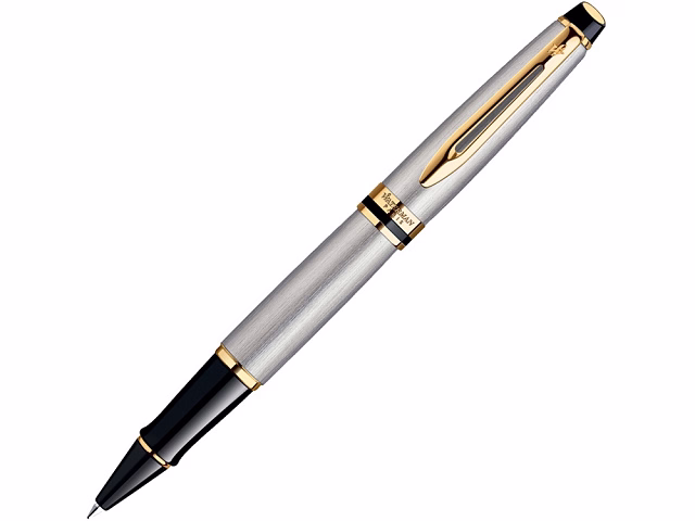 Ручка-роллер Waterman Expert 3, цвет: Stainless Steel GT, стержень: Fblk Ручка-роллер Waterman Expert 3, цвет: Stainless Steel GT, стержень: Fblk