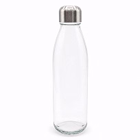 Бутылка стеклянная с манжетой и держателем Glassy, чёрная