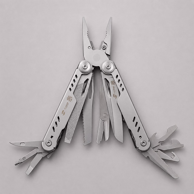 Мультитул Stinger, 110 х 27 мм, 21 функция, сталь, серебристый, в картонной коробке, в комплекте нейлоновый чехол