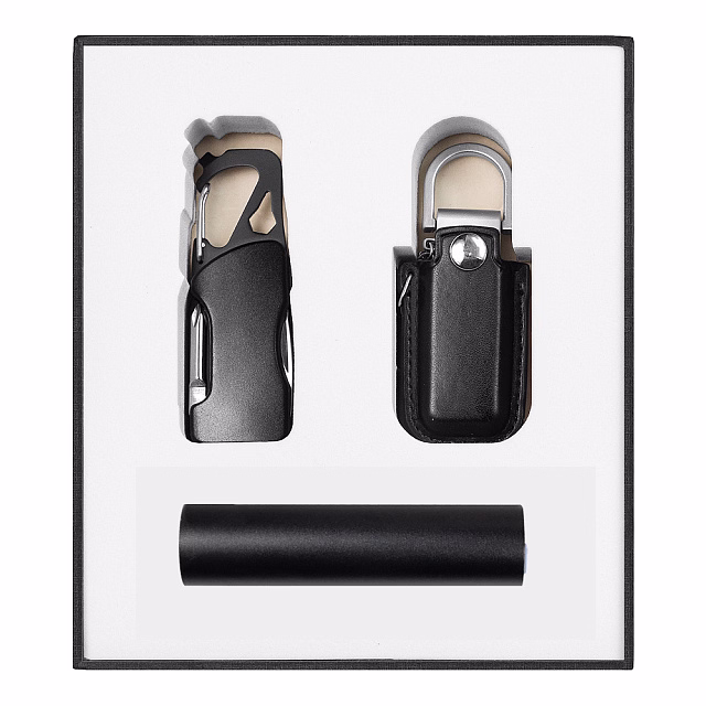 Набор подарочный Solution Superior Trio (флешка 32GB Palermo, фонарик Tools Spot, брелок-карабин Tools Module)