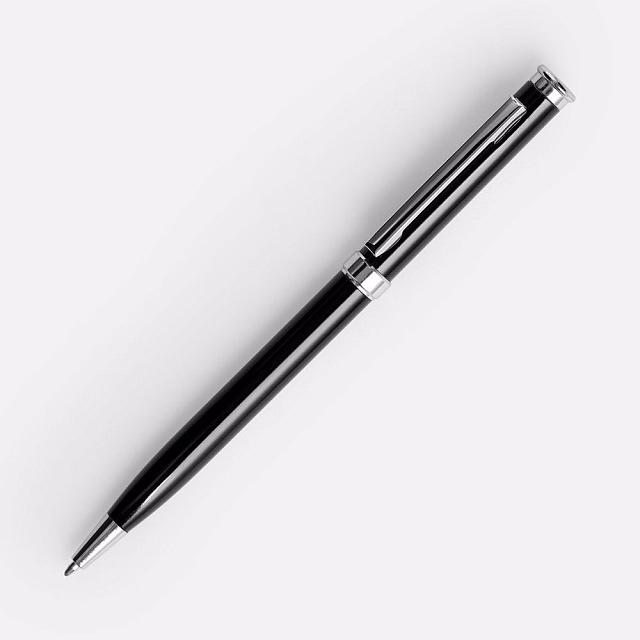 Ручка шариковая Finn Chrome, черная Ручка шариковая Finn Chrome, черная
