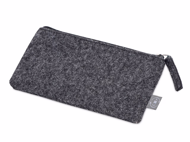 Пенал из RPET-фетра Felt, серый Пенал из RPET-фетра Felt, серый