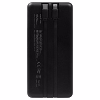 Внешний аккумулятор (powerbank)  «Stream 10»,  10 000 mAH, с двумя зарядными шнурами,  22,5W (Ватт)  super fast charge, Power Delivery (PD) 25.5W (dfnn),  c цифровым дисплеем для контроля заряда, черный