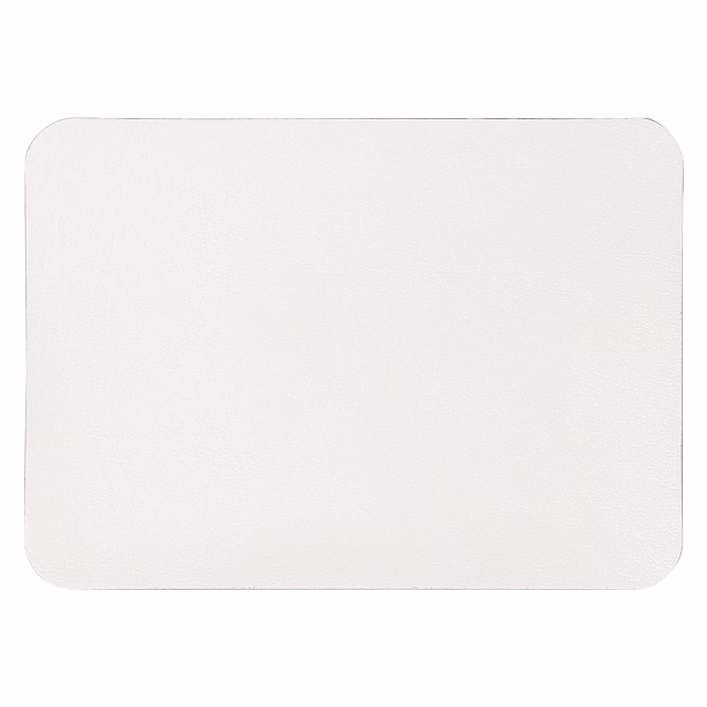 Шеврон Rectangle Cowhide размер 50*70 мм, белый, со скругленными углами