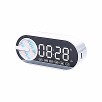 Колонка беспроводная  MyTone Sound Clock c часами,  белая