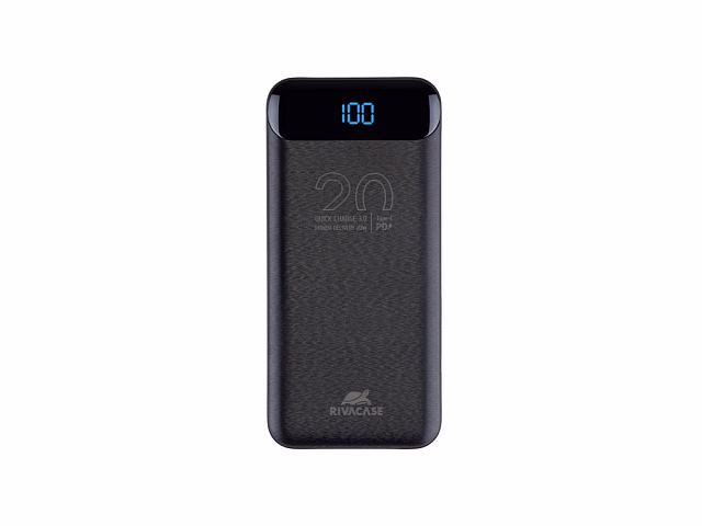 RIVACASE VA2582 (20 000mAh), QC/PD 22.5W внешний аккумулятор с дисплеем, черный /24 RIVACASE VA2582 (20 000mAh), QC/PD 22.5W внешний аккумулятор с дисплеем, черный /24