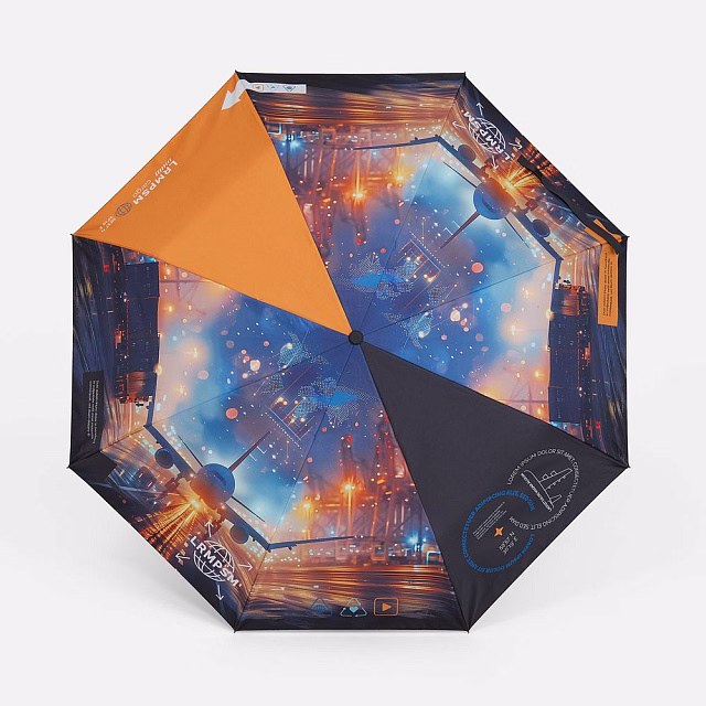 Зонт складной Monsoon с полной запечаткой снаружи на заказ Зонт складной Monsoon с полной запечаткой снаружи на заказ