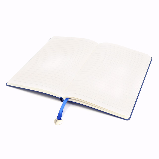 Блокнот A5 Officer в мягком переплёте с металлической биркой, синий