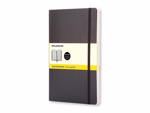 Записная книжка Moleskine Classic Soft (в клетку), Large (13х21см), черный Записная книжка Moleskine Classic Soft (в клетку), Large (13х21см), черный