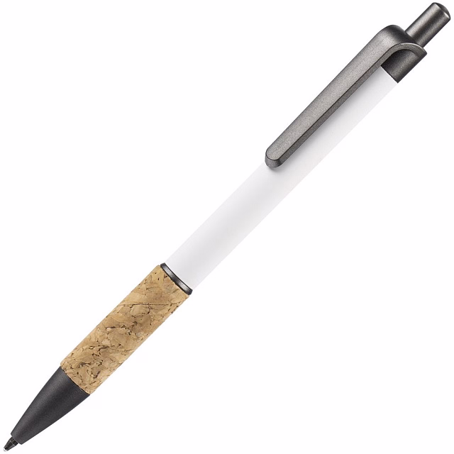 Ручка шариковая Cork, белая Ручка шариковая Cork, белая