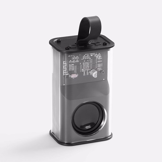 Bluetooth-колонка с подсветкой Groove, серая Bluetooth-колонка с подсветкой Groove, серая