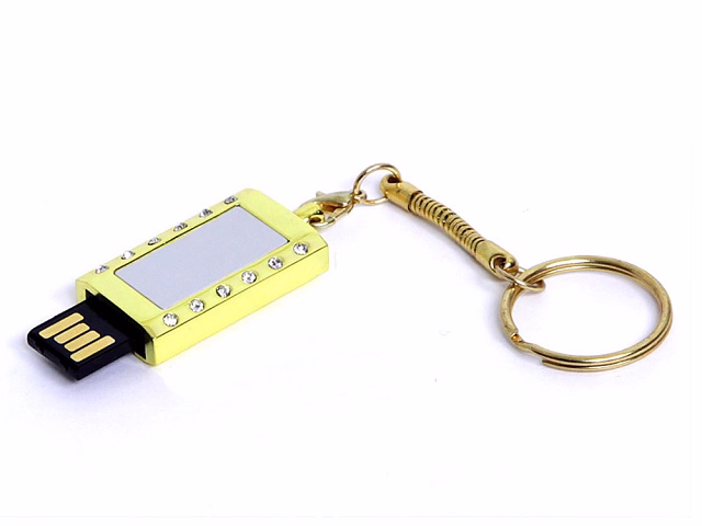 USB-флешка на 8 Гб в виде Кулона с кристаллами, мини чип, золотой USB-флешка на 8 Гб в виде Кулона с кристаллами, мини чип, золотой
