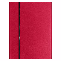 Ежедневник Alfa Bird Petrus A5, красный с неокрашенным срезом, недатированный, в твердой обложке с металлическим элементом