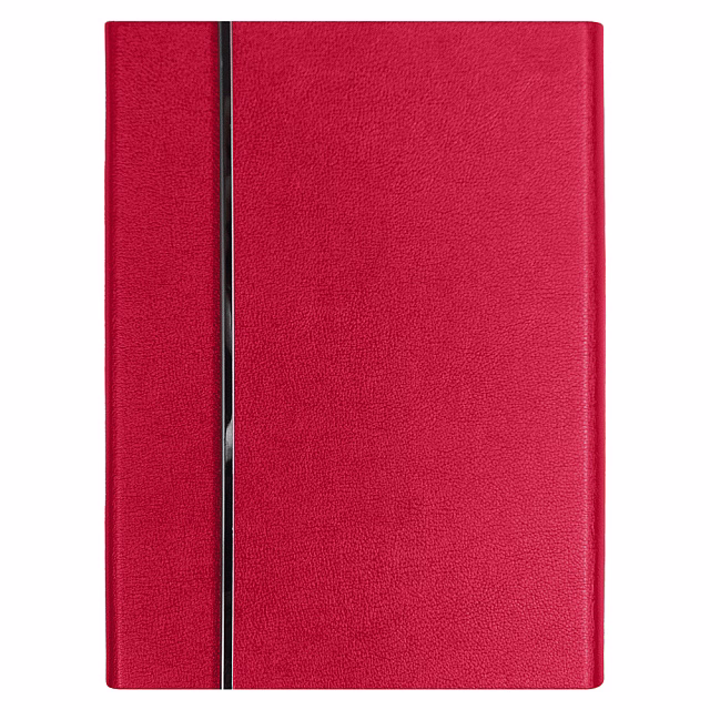 Ежедневник Alfa Bird Petrus A5, красный с неокрашенным срезом, недатированный, в твердой обложке с металлическим элементом