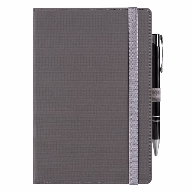 Ежедневник Alfa Note Pasu А5, серый/серый,  недатированный, в твердой обложке