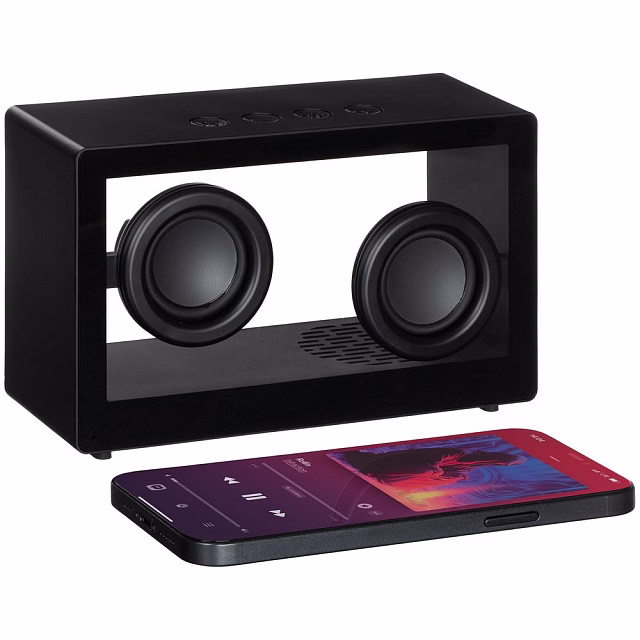 Bluetooth-колонка со светомузыкой Sensofonic, черная Bluetooth-колонка со светомузыкой Sensofonic, черная