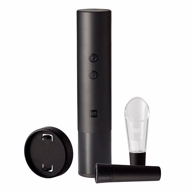 Винный набор HuoHou Electric Wine Bottle Opener 4 in 1, черный Винный набор HuoHou Electric Wine Bottle Opener 4 in 1, черный