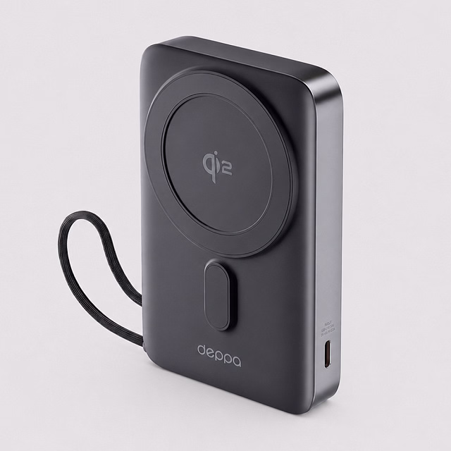 Внешний АКБ NRG MageSafe QI2 10000 мА-ч, 15Вт QI, серый, Deppa Внешний АКБ NRG MageSafe QI2 10000 мА-ч, 15Вт QI, серый, Deppa
