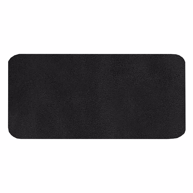 Шеврон Rectangle Smooth Leather размер 60*30 мм, черный, со скругленными углами Шеврон Rectangle Smooth Leather размер 60*30 мм, черный, со скругленными углами