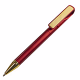 Ручка шариковая GLOSSY GOLD, красный металлик/золотой, пластик, металл Ручка шариковая GLOSSY GOLD, красный металлик/золотой, пластик, металл