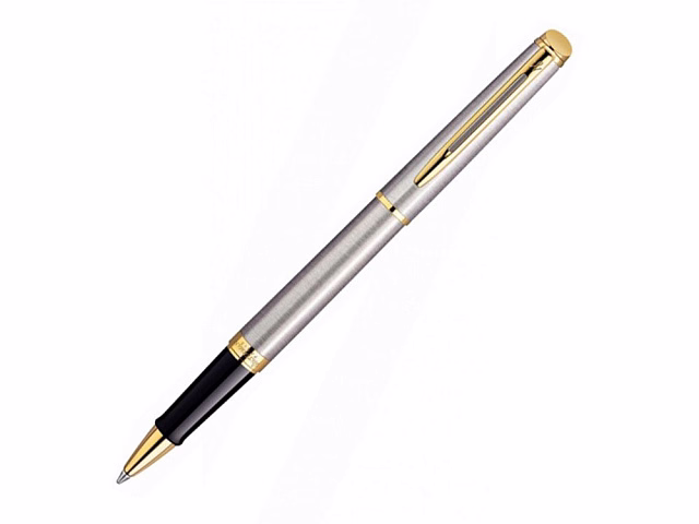 Ручка роллер Waterman Hemisphere Stainless Steel GT F, серебристый/золотистый Ручка роллер Waterman Hemisphere Stainless Steel GT F, серебристый/золотистый