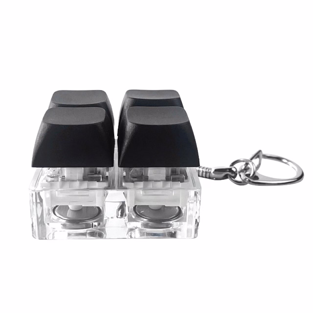 Брелок Press Anti Stress с LED подсветкой (фонарик), черный