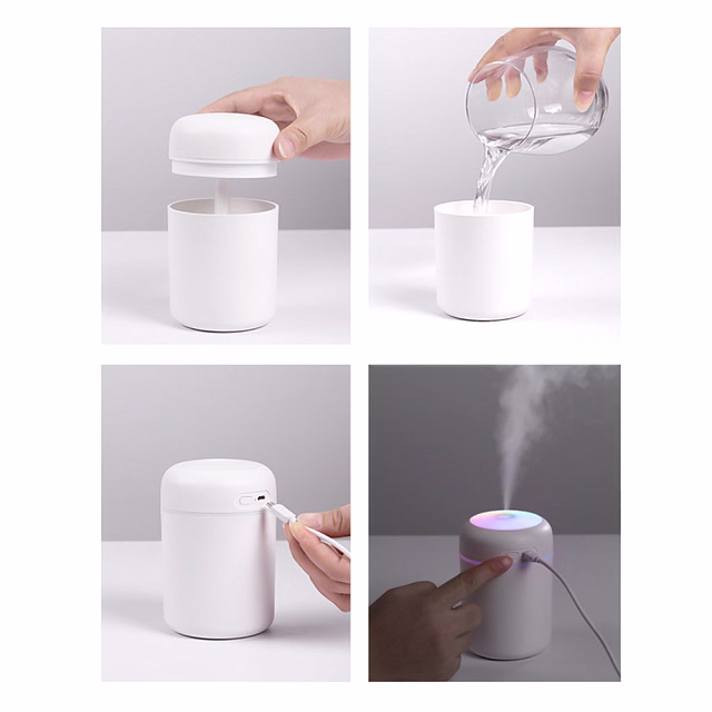 Светодиодный USB увлажнитель Aroma, белый