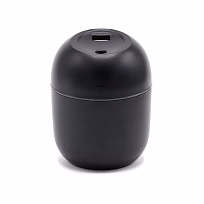 Светодиодный USB увлажнитель Egg с подсветкой, черный-S