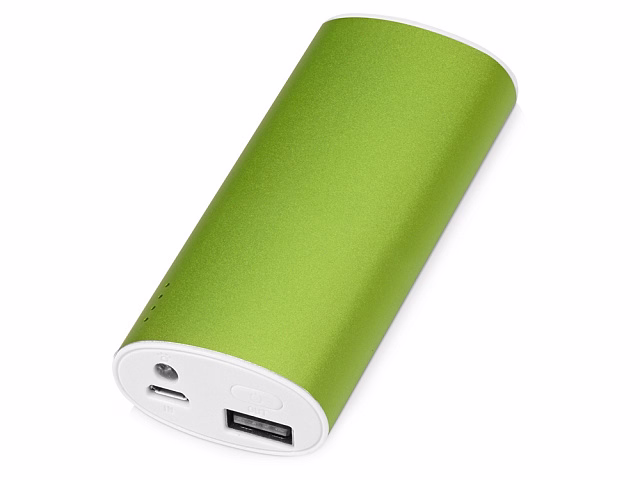 Портативное зарядное устройство Квазар, 4400 mAh, зеленое яблоко